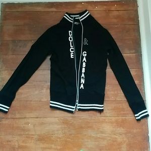 Dolce & Gabbana black and white zip up